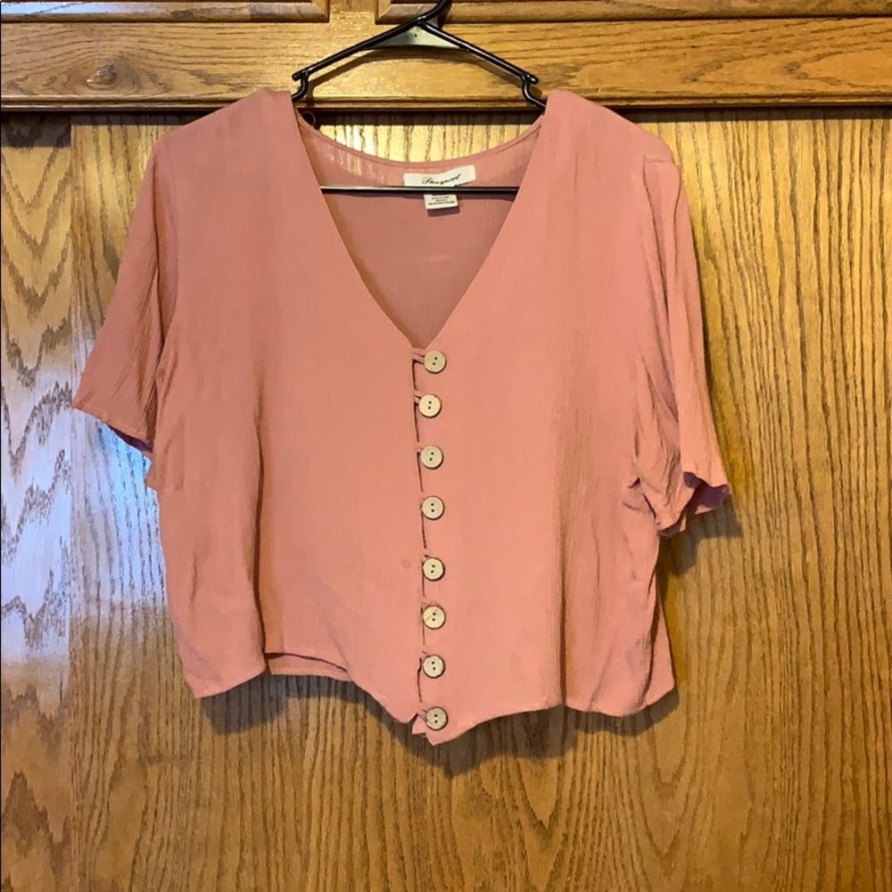 Pink Blouse with Buttons